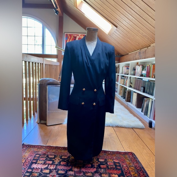 Kasper Double Breasted Black Dress sz 8 - Picture 1 of 16